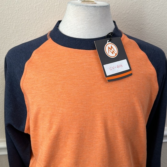 Cloudveil LONG SLEEVE RAGLAN - Senna Heather/Navy Heather - Picture 6 of 11